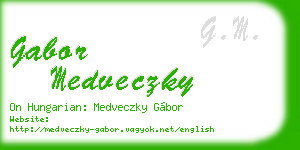 gabor medveczky business card